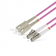 купить Патч Корд Оптоволоконный,, SC/UPC-LC/UPC MM OM4 50/125 Duplex 3.0мм 1 м, Голубой, Пол. Пакет в Алматы фото 1