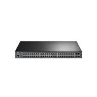 Купить Коммутатор PoE+ управляемый GbE 48-портовый Tp-Link SG3452P <JetStream™ 48 портов GbE PoE+ 802.3af/at (max 30W на порт), 4 гигабитных SFP-слота, коммутационная матрица 104 Гбит/с, консольный порт управления, бюджет мощности PoE 384W, интеграция с Oma Алматы