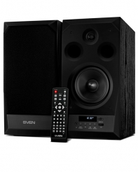 купить SVEN MC-20, чёрный, акустическая система 2.0, мощность 2x45Вт (RMS), FM-тюнер, USB/microSD, дисплей в Алматы фото 1