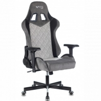 купить Кресло игровое Zombie VIKING 7 KNIGHT Fabric серый Loft ромб текстиль/эко.кожа с подг. крест. металл в Алматы фото 2