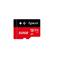 купить Карта памяти Micro SDXC 512GB Apacer, Class 10 UHS-I U3, A1, 100/80 Мбайт/с AP512GMCSX10U7-RAGC в Алматы фото 1