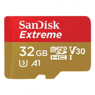 купить SanDisk Extreme microSDHC 32GB + SD Adapter for Action Sports Cameras - 100MB/s A1 C10 V30 UHS-I U3; EAN: 619659155100 в Алматы фото 1