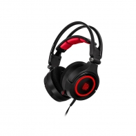 купить Наушники, Thermaltake, CRONOS Riing RGB 7.1 , HT-CRA-DIECBK-20, Игровая гарнитура, звук 7.1, Микрофон выдвижной гибкий, Пульт управления, Динамики 40*30*20мм, USB2.0, 2*3.5 Mini Jack для аудио и микрофона, RGB, Чёрный в Алматы фото 1