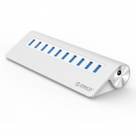 купить USB Хаб ORICO M3H10-V1-EU-SV-BP <10 Port USB3.0, DC12V 3A, 183x67x34mm> в Алматы фото 2