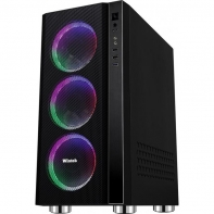 купить Корпус Wintek Style K208 TG, ATX/Micro ATX, USB 1*3.0/2*2.0, 0,55 mm, 3*12cm SR Rainbow fan в Алматы фото 3