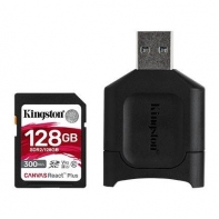 купить Карта памяти SD, Kingston Canvas React Plus, 128GB,MLPR2/128GB, UHS-II, R300/W260 + USB Adapter в Алматы фото 1
