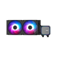 Купить Водяное охлаждение для CPU MSI MAG CORELIQUID A13 240, 1700/1851/AM4/AM5, ARGB, Fan 2x120mm, Черный Алматы