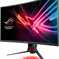 купить Монитор ASUS XG32VQ VA,31,5*,16:9 FHD(2560x1440x144 Hz),300cd/m2,3000:1,178/178,4ms,2HDMI,DP,MiniDP,2USB,Curved,Gray+Red в Алматы фото 1