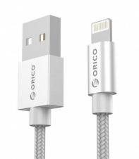 купить Кабель Lightning ORICO IDC-10-SV <USB2.0, 1M, SILVER> в Алматы фото 1