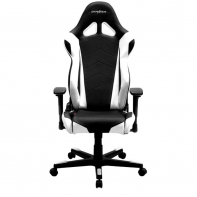 купить Игровое компьютерное кресло, DX Racer,  OH/RE0/NW, ПУ экокожа, Вид наполнителя: губчатая пена высокой плотности (54 кг/м?), Металлическая основа кресла, Механизм качания: топ-ган, Прорезиненные колеса в комплектации, Черный-белый в Алматы фото 3