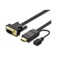 купить Конвертер UGREEN MM101 HDMI to VGA Converter Cable 1.5m (Black), 30449 в Алматы фото 1