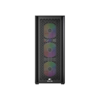 купить Корпус Wintek Andromeda MAX P193-M-B TG, ATX, USB 2*3.0/1*2.0, HD Mic, 0,5mm, 4*12cm ARGB (контроллер   пульт д/у в комплекте), Black в Алматы фото 2