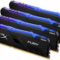 купить Комплект модулей памяти, Kingston, HyperX Fury RGB HX432C16FB3AK4/32 (в комплекте 4 шт), DDR4, 32GB (4x8GB), DIMM <PC4-25600/3200MHz>, Чёрный в Алматы фото 1