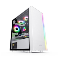 купить Компьютерный корпус PCCooler PLATINUM LM300W ARGB M-ATX/ITX USB3.0, 2xUSB2.0 White в Алматы фото 1