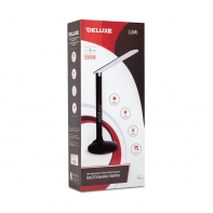 купить Настольная лампа, Deluxe, Lumi DLTL-301B-10W, 10Вт, 27 диодов, Календарь, Часы, Будильник, USB выход, 5 Степеней яркости, 3 Режима световой температуры, ABS Пластик, Чёрный в Алматы фото 3