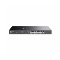 Купить Коммутатор PoE+ GbE Easy Managed  20-портовый TP-Link Omada ES220GMP <Omada 16 портов GbE 802.3af/at PoE+, 2 порта GbE RJ45, 2 гигабитных SFP порт, QoS 802.1p/DSCP, IGMP Snooping, бюджет мощности PoE 250W, Omada SDN, 32 группы VLAN, PoE до 250 м, QoS Алматы