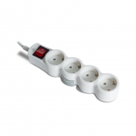 купить Сетевой фильтр, iPower, Home W4-30M, 4 розеток, 3 метров, 220-240V, 10A, полиэтиленовая упаковка, белый в Алматы фото 2