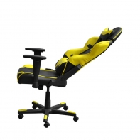 купить Игровое компьютерное кресло, DX Racer,  OH/RE21/NY, ПУ экокожа, Вид наполнителя: губчатая пена высокой плотности (54 кг/м?), Металлическая основа кресла, Механизм качания: топ-ган, Прорезиненные колеса в комплектации, Чёрно-жёлтый в Алматы фото 3