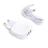 купить Универсальное зарядное устройство LDNIO A3510Q 2*USB A/1*USB Type C Lightning Белый в Алматы фото 1