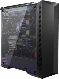 купить Компьютерный корпус MSI MPG GUNGNIR 100P ATX/mATX/Mini-ITX 2x3.5*, 2x2.5*, USB3.0, 2 Концепция модели GUNGNIR 100P вдохновлена агрессивностью Гунгнира, легендарного копья, которое принадлежало скандинавскому богу Одину. Форма наконечника копья перекл в Алматы фото 4
