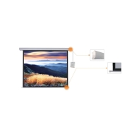 купить Экран моторизованный Mr.Pixel MSPSAB135V2, 1:1, 244x244 см в Алматы фото 1
