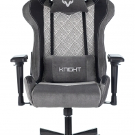 купить Кресло игровое Zombie VIKING 7 KNIGHT Fabric серый Loft ромб текстиль/эко.кожа с подг. крест. металл в Алматы фото 1