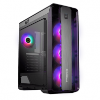 купить Корпус ПК без БП GameMax MoonLight FRGB BK <ATX, 4x120mm,VGA 360mm, CPU 160mm, 0.6mm, 440х470х205mm> в Алматы фото 1