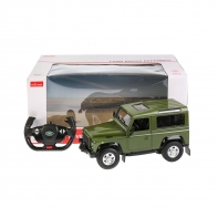 Купить Радиоуправляемая машина, RASTAR, 78400G, 1:14, Land Rover Defender, Пластик, Открывающиеся двери, 27 Mhz, Зелёный Алматы