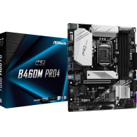 купить Материнская плата ASRock B460M PRO4 LGA1200 4xDDR4 6xSATA RAID 2xUM.2 D-Sub HDMI DP mATX в Алматы фото 1