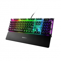 купить Клавиатура, Steelseries, Apex Pro UK, 64634/64626 Игровая, Механические клавиши OmniPoint, USB, Подсветка RGB, Размер: 160*370*35 мм., Анг/Рус, Чёрный в Алматы фото 1
