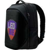 купить LEDme backpack, animated backpack with LED display, Nylon+TPU material, Dimensions 42*31.5*20cm, LED display 64*64 pixels, black в Алматы фото 2