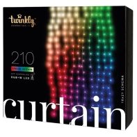 купить Гирлянда Twinkly Smart LED Light Set  Curtain RGBW 210, Gen II, IP44, 1.45м*2.1м, cable transparent в Алматы фото 1
