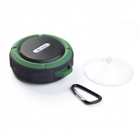 купить Колонки, Delux, DLS-Q11BB, Портативные, Bluetooth, Порт mini-USB, Поддержка *hands-free*, RMS 1W*2, Крепление в виде присоски, Карабин, Чёрно-зелёный в Алматы фото 2