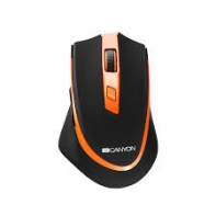 купить CANYON MW-13 2.4 GHz Wireless mouse ,with 6 buttons, DPI 800/1200/1600/2000/2400, Battery:AAA*2pcs ,Black-Orange 77.4*120.6*40.5mm 79g, в Алматы фото 1