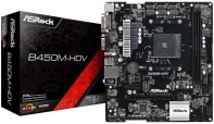 купить Материнская плата ASRock B450M-HDV R4.0, AMD AM4 Socket, 2xDDR4 (3200+ OC) 4xSATA3, 1xUM.2 (PCIe Gen3 x4 & SATA3), 1xHDMI, 1xDVI-D, 1xD-Sub, 2xUSB2.0, 4xUSB3.1, 1xRG45, mATX  в Алматы фото 1