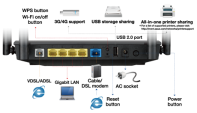 купить Модем, ASUS, DSL-AC52U, ADSL2 /VDSL2, 2.4/5 ГГц, 733 Мбит/с, 4х внешние антенны, 1х USB 2.0 в Алматы фото 2