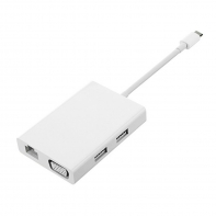 купить Универсальный расширитель Type-C,  Xiaomi, ZJQ04TM, 2  VGA Hub Gigabit Ethernet Multi Adapter Белый в Алматы фото 1