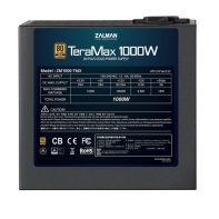 купить Блок питания Zalman TeraMax 1000-TMX (1000W), 100-240VAC, 90%, 80+ Gold, aPFC, 120мм, MB(18+10), 2xC в Алматы фото 2