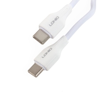 купить Интерфейсный кабель LDNIO Type-C to Type-C LC122-C 2м 65W Белый в Алматы фото 1