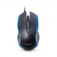 купить Мышь, Delux, DLM-556OUB, Игровая, Оптическая, 600/1000/1600/3200 dpi, Анти-скользящая поверхность, Дополнительные функциональные клавиши, LED подсветка, Длина кабеля 1,6 метра, Размер: 124,2*72,5*41,3 мм, Чёрный в Алматы фото 3