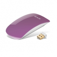 купить Мышь, Delux, DLM-128LGP, Touch, Лазерная, 1600dpi, Беcпроводная 2.4ГГц, Нано-ресивер, Эффективная дистанция 10 м., Батарейки в комплекте, Размер: 112*56,6*26,8 мм., Розовый в Алматы фото 1