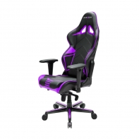 купить Игровое компьютерное кресло, DX Racer,  OH/RV131/NV, ПУ экокожа, Вид наполнителя: губчатая пена высокой плотности (54 кг/м?), Металлическая основа кресла, Механизм качания: топ-ган, Прорезиненные колеса в комплектации, Чёрный/Сиреневый в Алматы фото 1