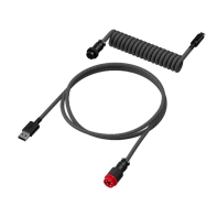 купить Провод для механической клавиатуры HyperX USB-C Coiled Cable Grey-Black 6J679AA в Алматы фото 1
