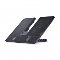 купить Охлаждающая подставка для ноутбука, Deepcool, U PAL DP-N214A5_UPAL, 15.6*, Вентилятор 2*14см, 1000&plusmn;10%RPM, Сквозной USB 2.0, 26,3дБл, Габариты 390х280х27,5мм, Чёрный в Алматы фото 1