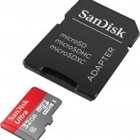 купить Карта памяти SANDISK ULTRA microSDHC 32GB + SD Adapter  98MB/s A1 Class 10 UHS-I - Imaging Packaging. SDSQUAR-032G-GN6IA. Универсальная карта памяти в комплекте с адаптерами, позволяющим использовать ее в любых устройствах совместимых с SD card.      в Алматы фото 1