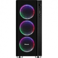 купить Корпус Wintek Style K208 TG, ATX/Micro ATX, USB 1*3.0/2*2.0, 0,55 mm, 3*12cm SR Rainbow fan в Алматы фото 1