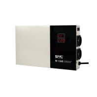 купить Стабилизатор SVC W-1500, 1500W, 2 розетки, вход/выход 220V, AVR 140-260V, Black-White в Алматы фото 1