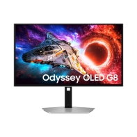Купить Игровой монитор 27* SAMSUNG Odyssey OLED G8 G80SH 4K /Разрешение: 3840x2160/Частота: 240Hz/Время отклика: 0.03мс/Яркость пиковая: 250кд/м2/Контраст: 1 500 000:1/Интерфесы: 1xDP, 2xHDMI, 1xUSB-C, выход для подключения наушников, HAS Pivot, серебристый в Алматы