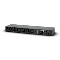купить Блок распределения питания CyberPower PDU31005 (1U), вход IEC C20, 20A, выход 8*IEC C13, RJ45, USB, LED, LCD. в Алматы