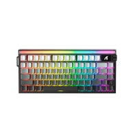 Купить KeyBoard USB, Attack Shark R85 HE Moon Night, Magnetic Purple switch, EN/RU/KZ, cable, Black в Алматы